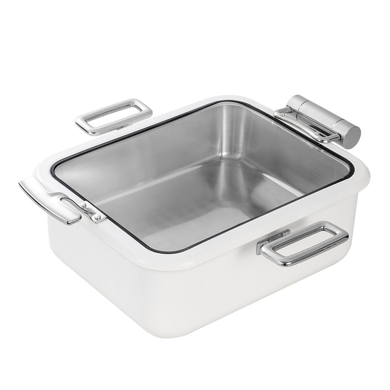 Edicel 5L Rectangular Stainless Steel Soft-close Chafing Dish | Alcohol Water Bath Food Warmer for Catering (Copy)