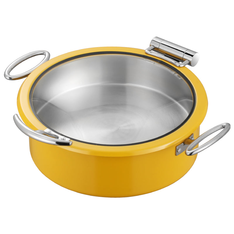 6.8L Stainless Steel Chafing Dish with Soft-Close Lid | Hotel & Buffet Serving