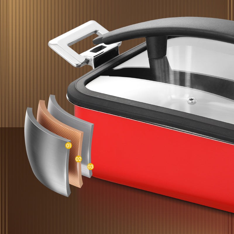 5L Insert Lid Round Stainless Steel Chafing Dish for Hotel Buffet & Catering