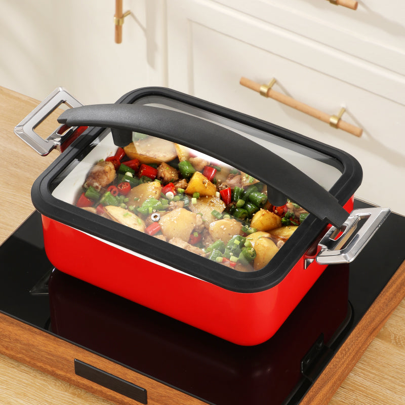 Edicel 6L Insert Lid Rectangular Stainless Steel Chafing Dish for Hotel Buffet & Catering