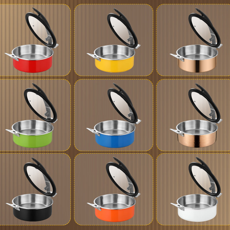 5L Insert Lid Round Stainless Steel Chafing Dish for Hotel Buffet & Catering