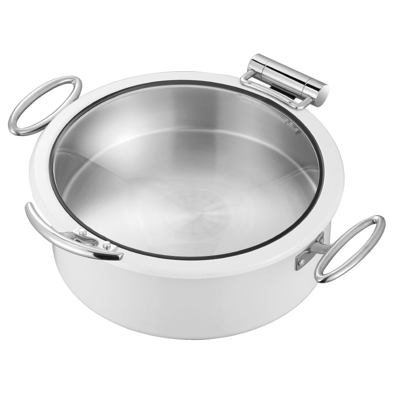 6.8L Stainless Steel Chafing Dish with Soft-Close Lid | Hotel & Buffet Serving