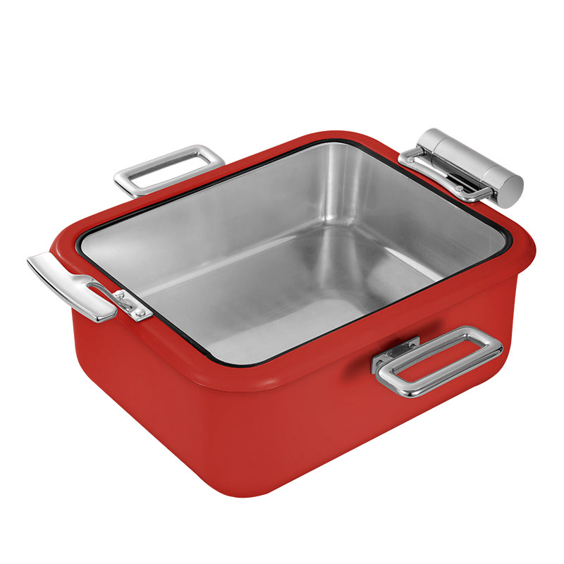 Edicel 5L Rectangular Stainless Steel Soft-close Chafing Dish | Alcohol Water Bath Food Warmer for Catering (Copy)
