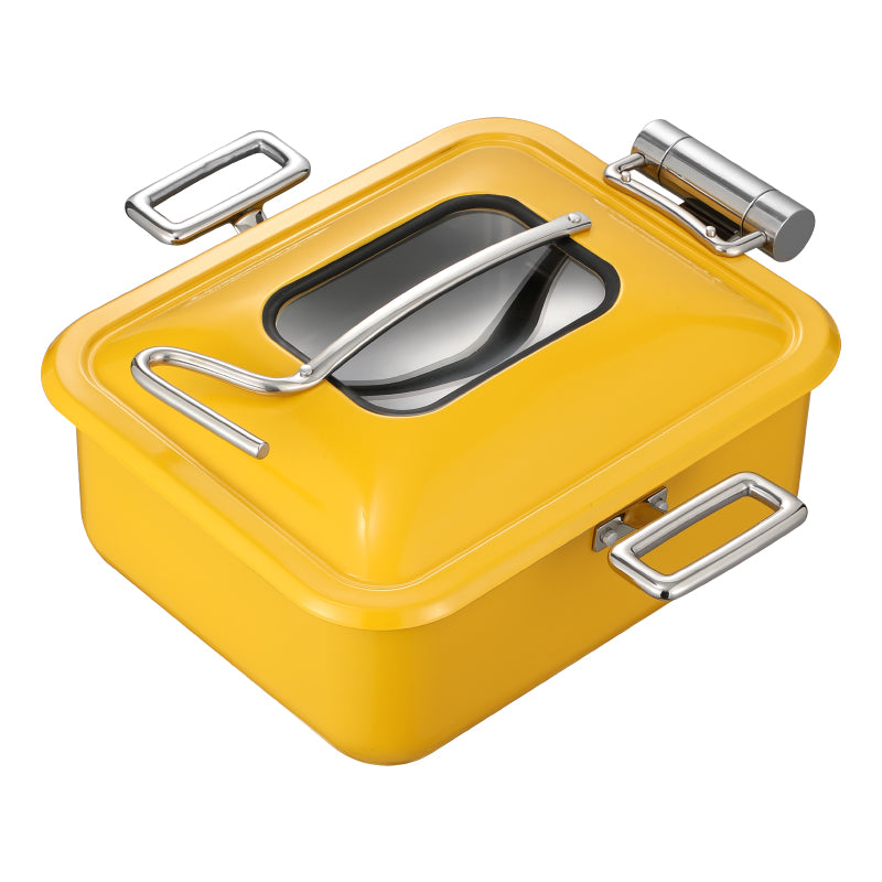 Gold Chafing Dish Set 5L Electric – Rectangular Stainless Steel Buffet Food Warmer for Catering