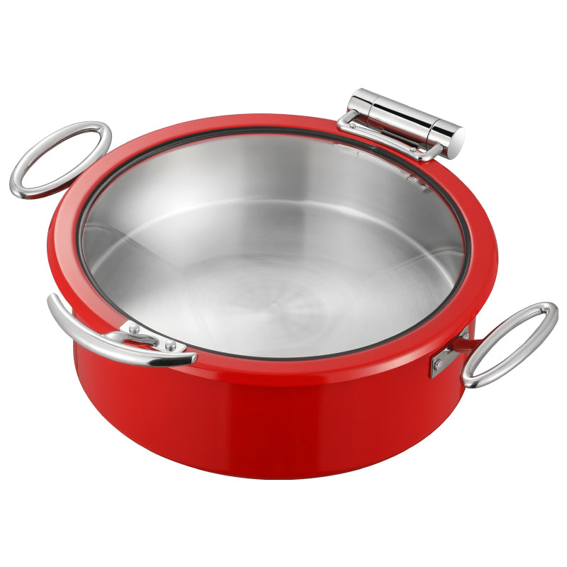 6.8L Stainless Steel Chafing Dish with Soft-Close Lid | Hotel & Buffet Serving
