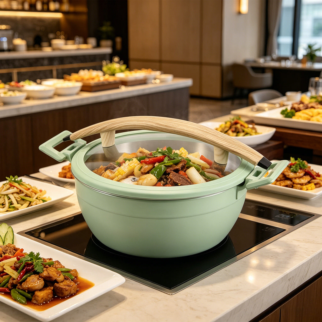 Edicel 5L Insert Lid Round Stainless Steel Chafing Dish for Hotel Buffet & Catering