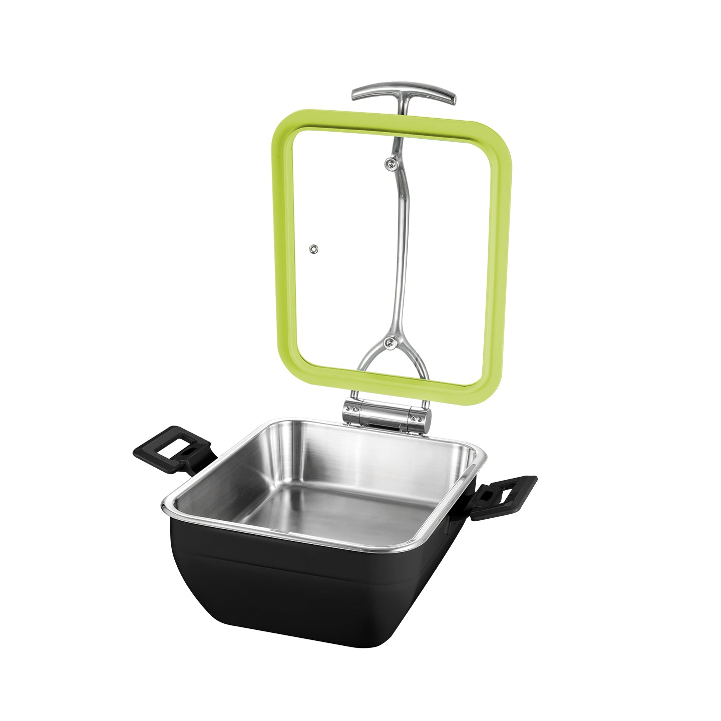 Edicel  5L Round Multi-Position Stay-Open Lid Chafing Dish for Hotel Buffet Serving