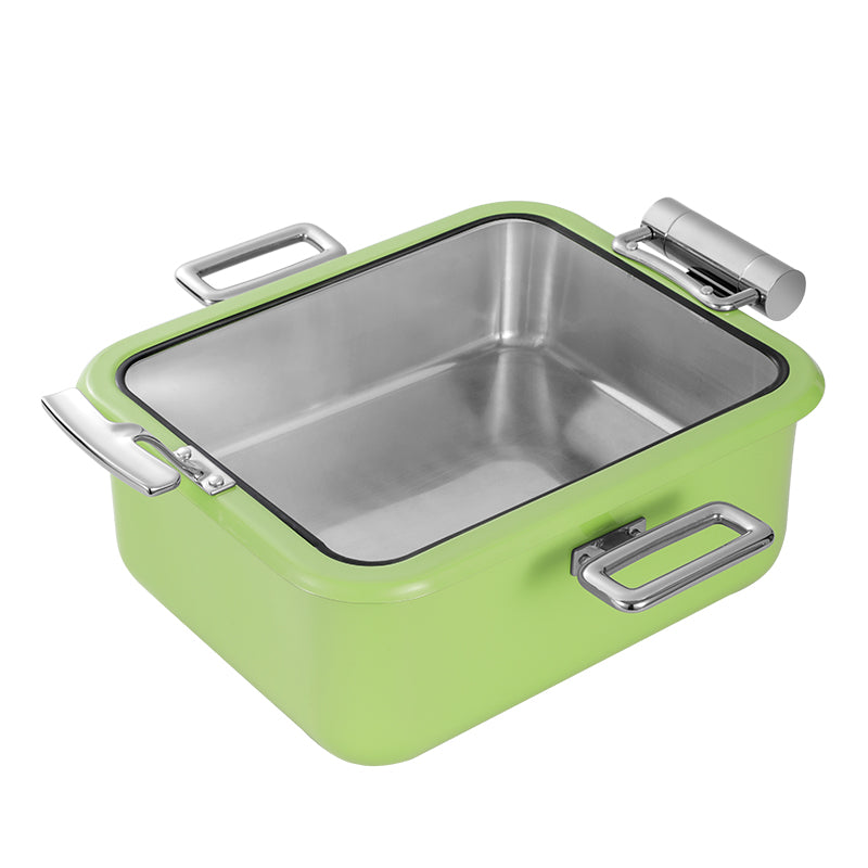 Edicel 5L Rectangular Stainless Steel Soft-close Chafing Dish | Alcohol Water Bath Food Warmer for Catering (Copy)