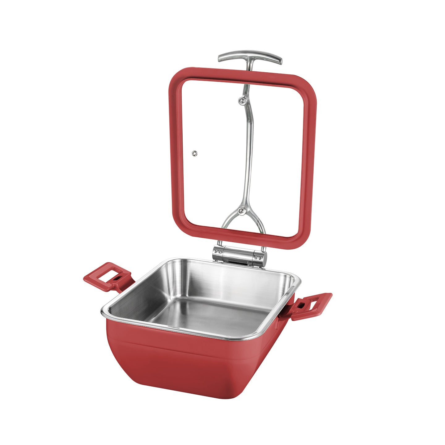 Edicel  5L Round Multi-Position Stay-Open Lid Chafing Dish for Hotel Buffet Serving
