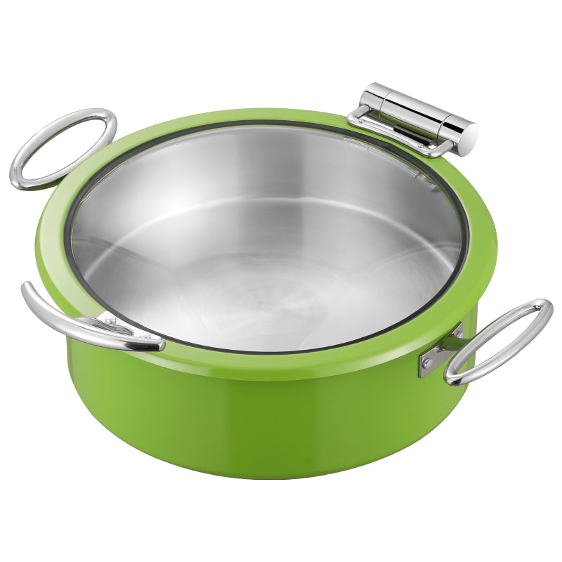 6.8L Stainless Steel Chafing Dish with Soft-Close Lid | Hotel & Buffet Serving