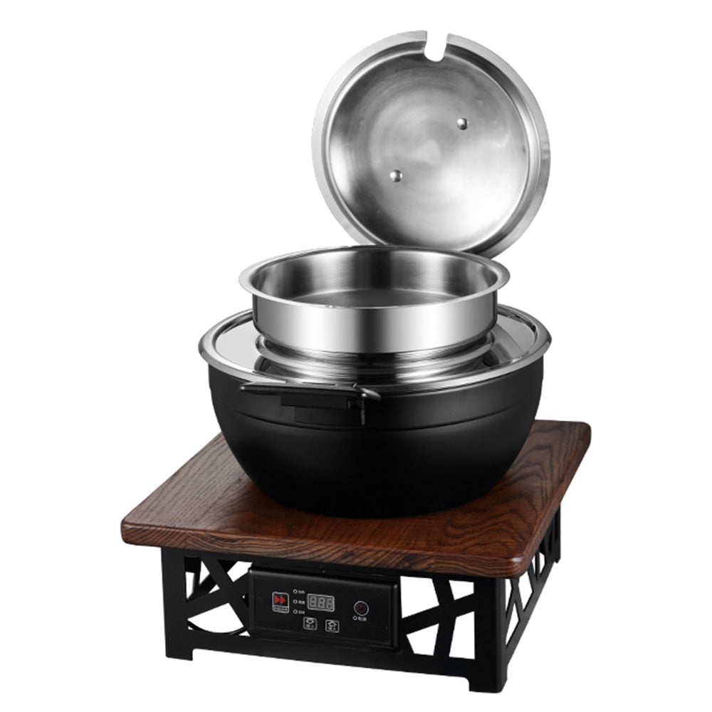 Edicel 6L Commercial Soup Warmer | Stainless Steel Electric Food Warmer for Hotel Buffet