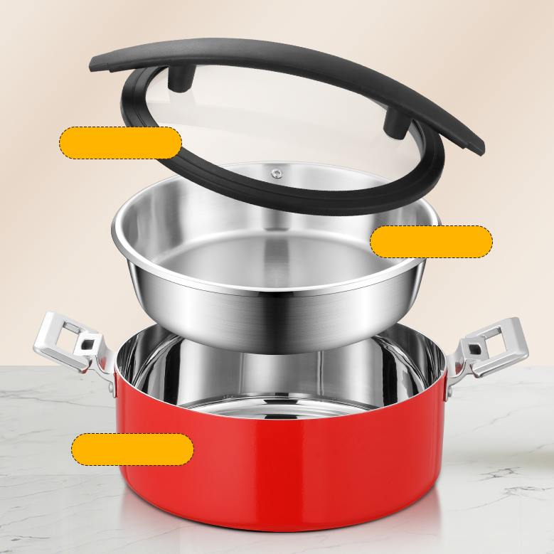 5L Insert Lid Round Stainless Steel Chafing Dish for Hotel Buffet & Catering