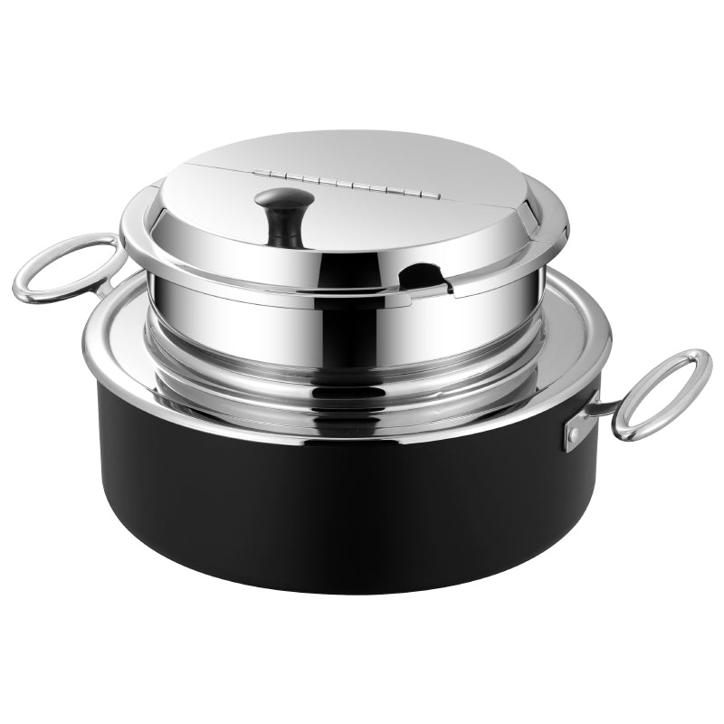 10L Stainless Steel Buffet Soup Warmer | Flip-Top Insulated Food Server