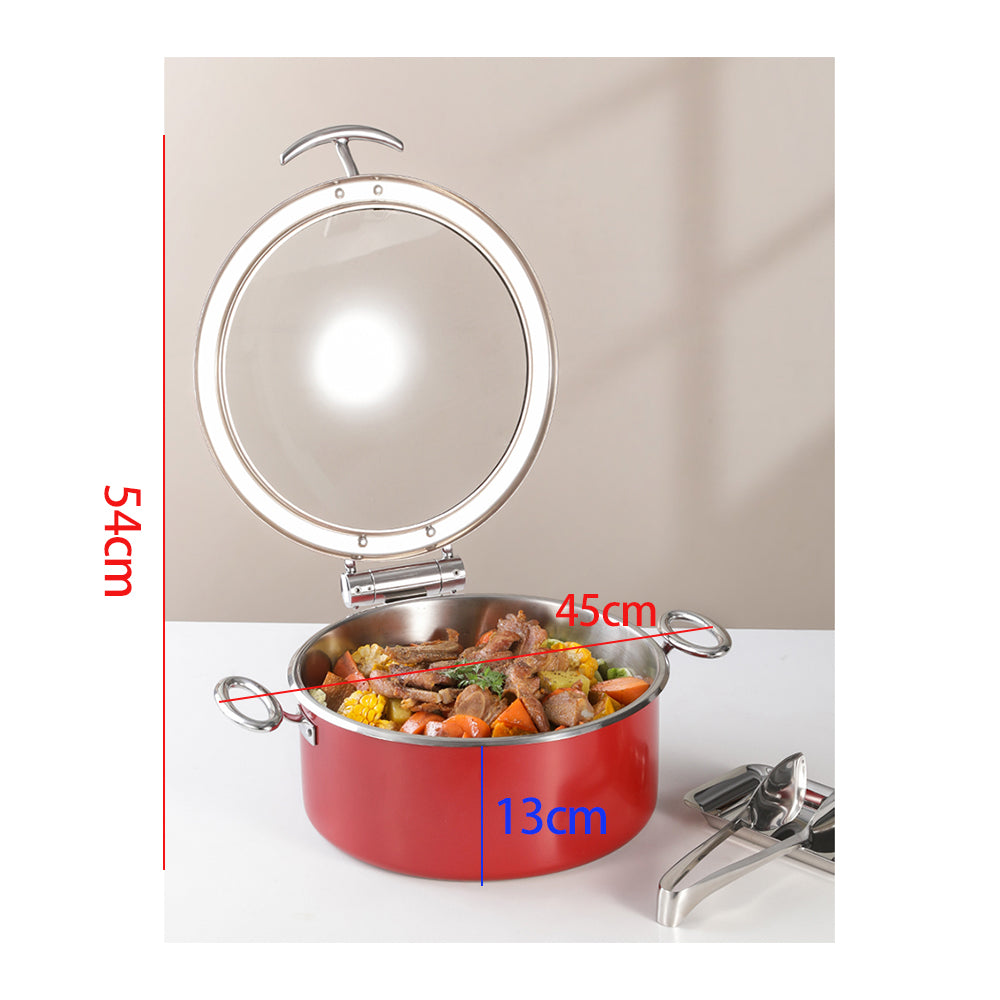 Edicel 5L Rectangular Stainless Steel Soft-close Chafing Dish | Alcohol Water Bath Food Warmer for Catering (Copy)