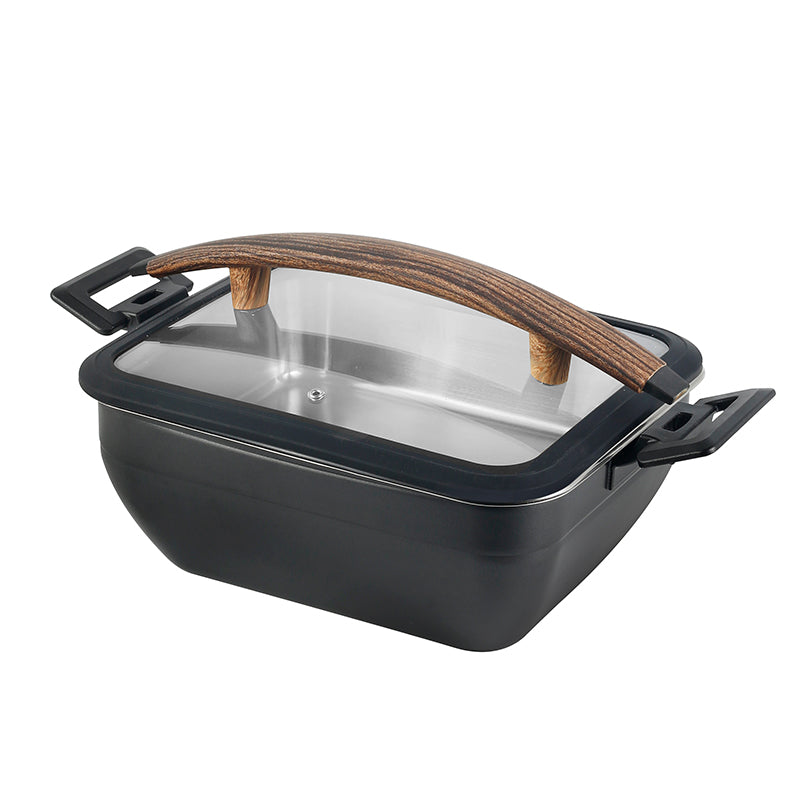 6L Insert Lid Rectangular Stainless Steel Chafing Dish for Hotel Buffet & Catering