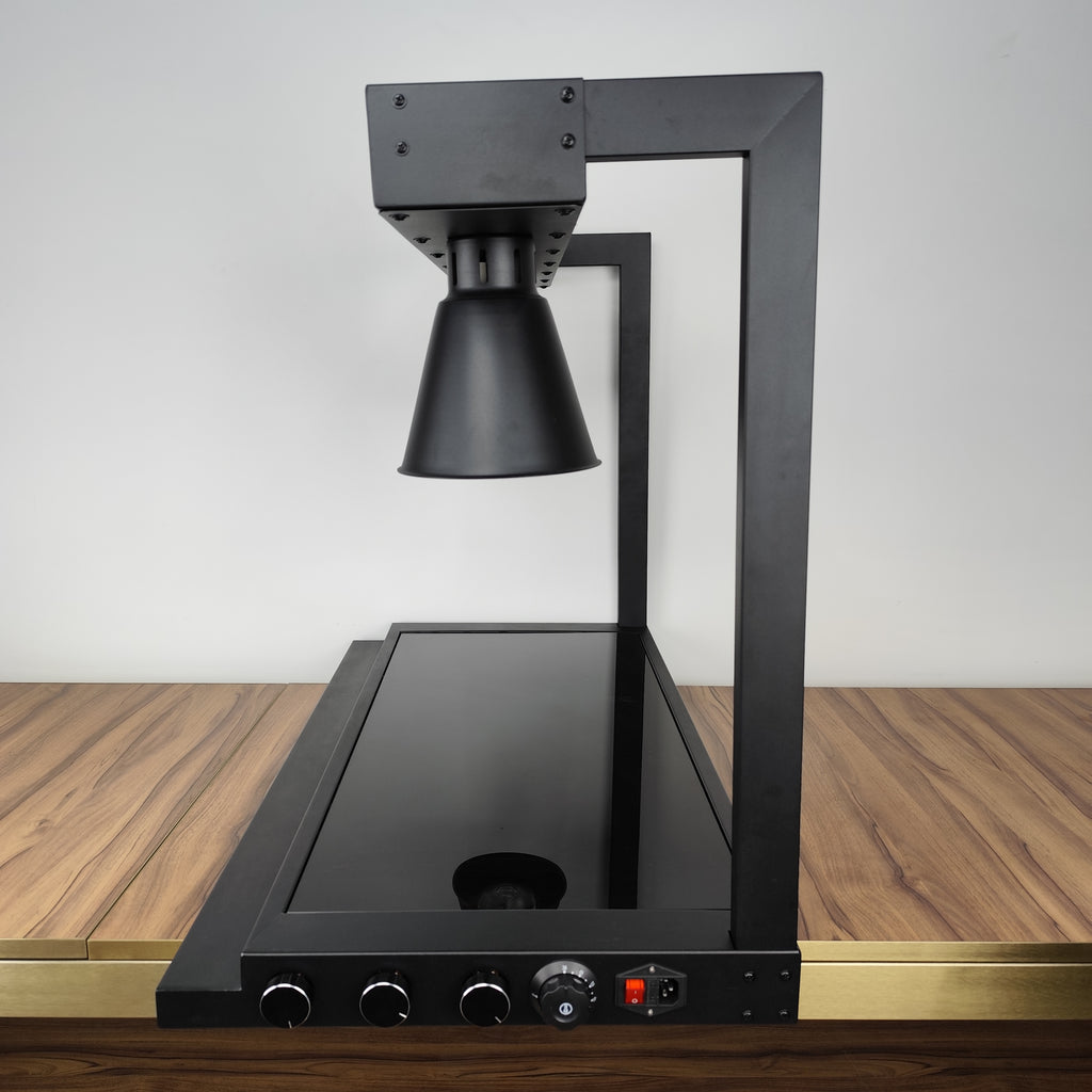 Edicel Triple Head Infrared Heat Lamp Station | Buffet & Catering Warming