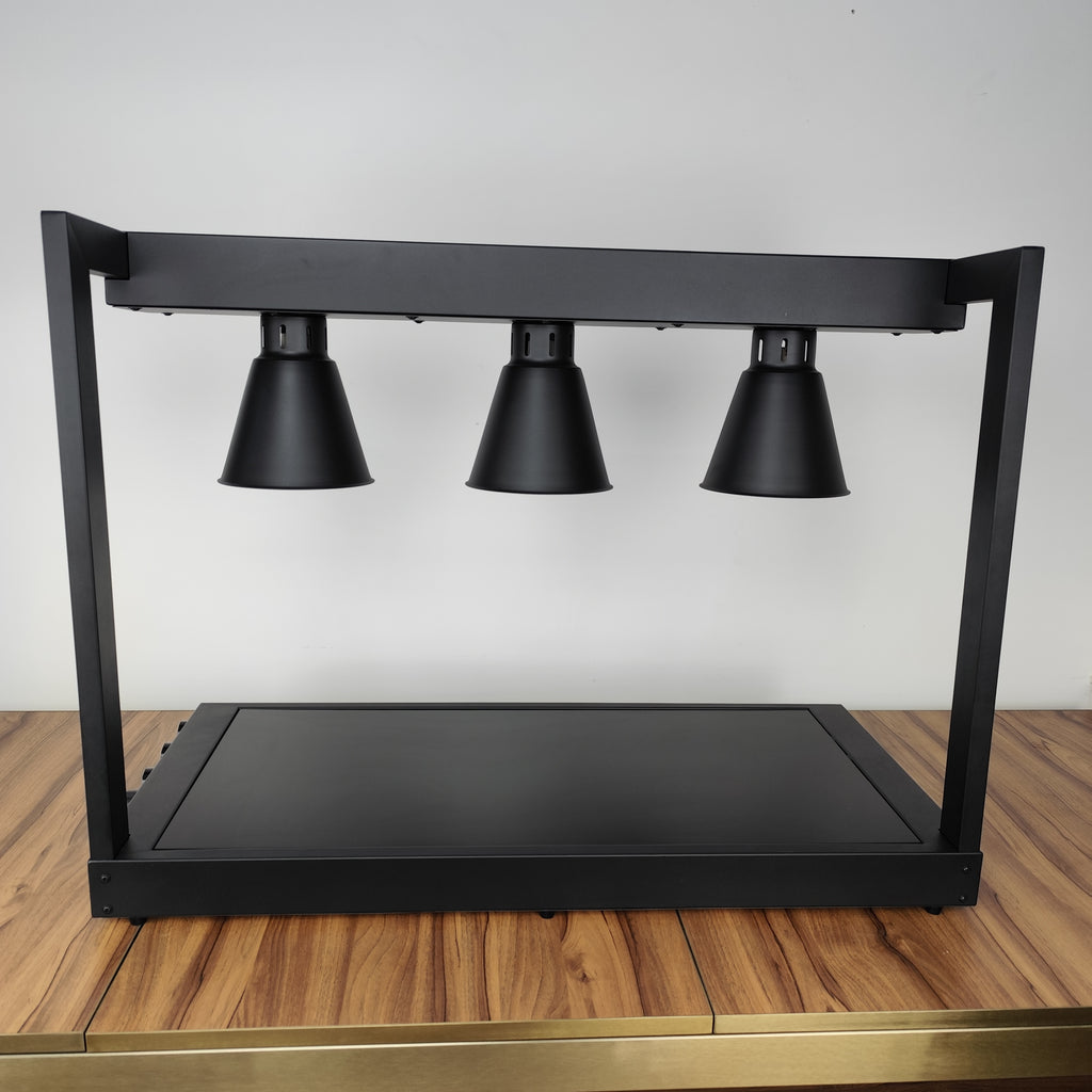 Edicel Triple Head Infrared Heat Lamp Station | Buffet & Catering Warming