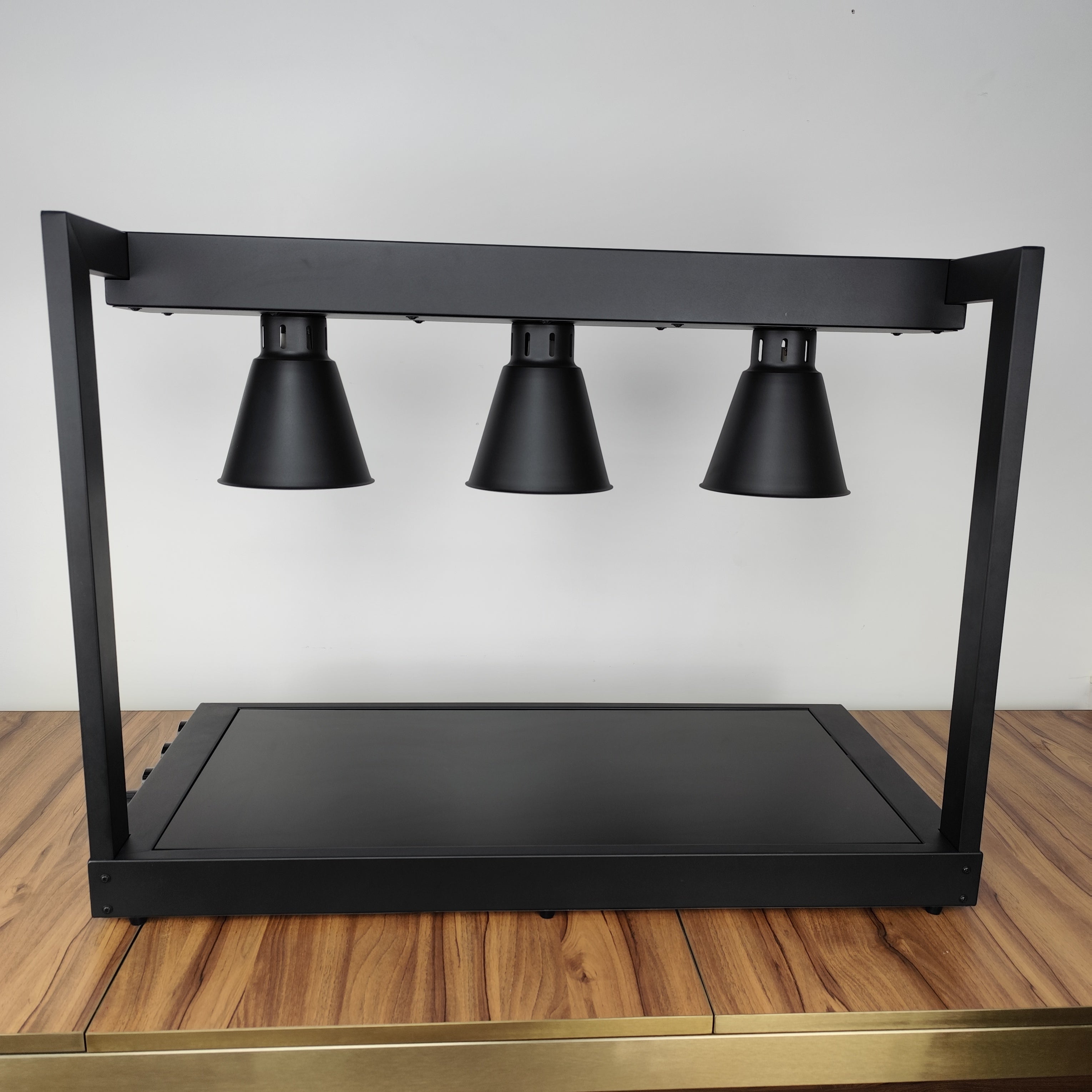 Edicel Triple Head Infrared Heat Lamp Station | Buffet & Catering Warming