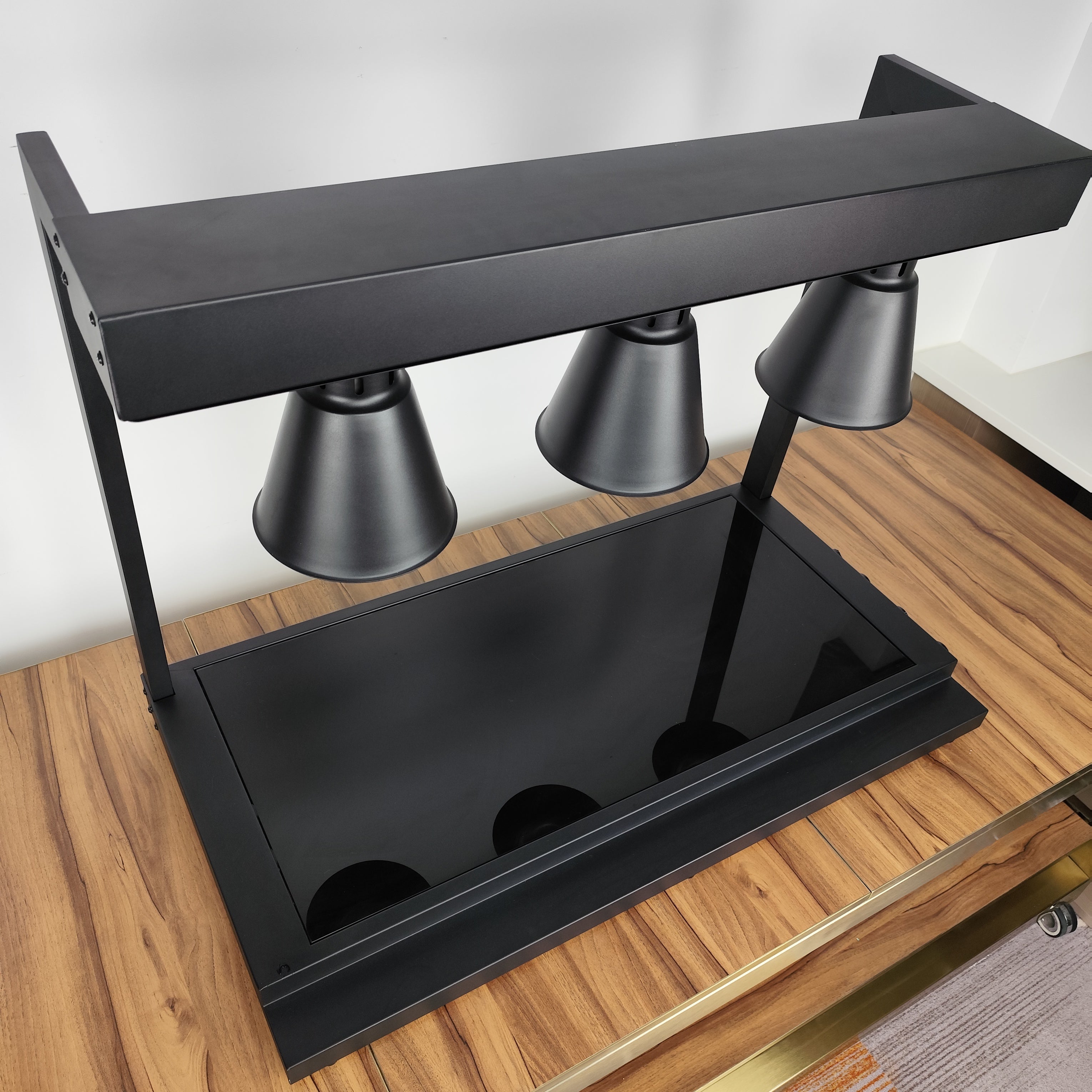 Edicel Triple Head Infrared Heat Lamp Station | Buffet & Catering Warming