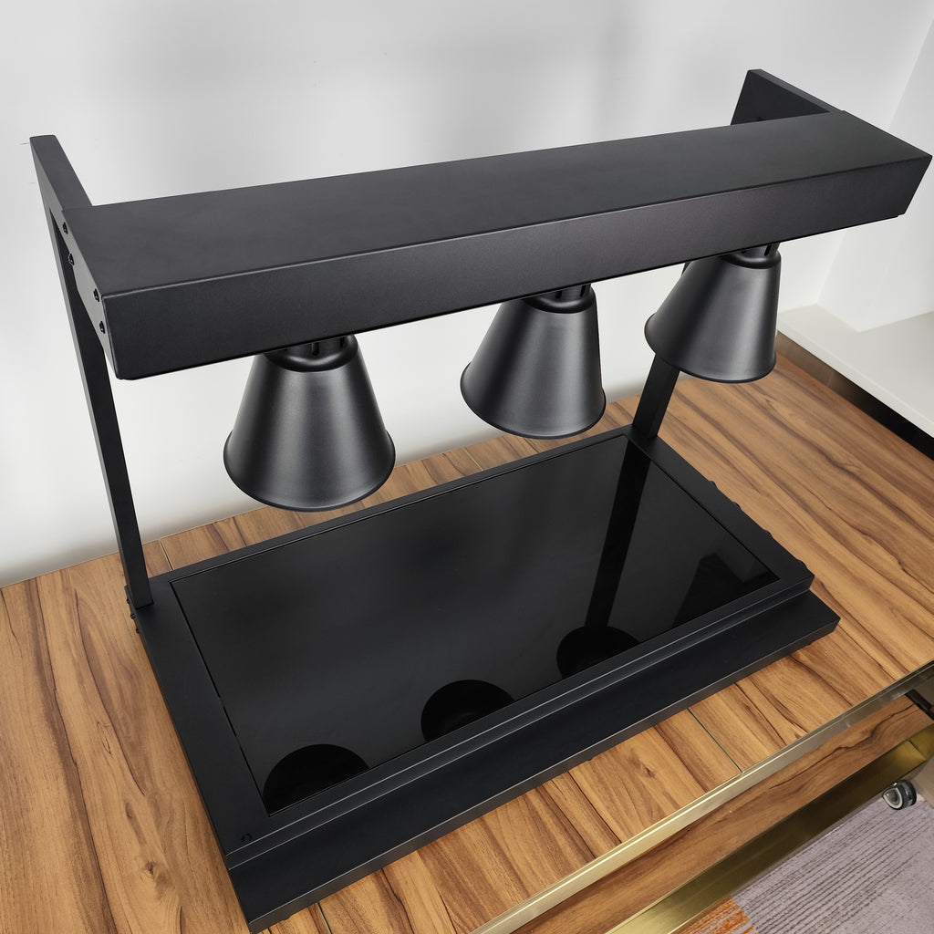 Edicel Triple Head Infrared Heat Lamp Station | Buffet & Catering Warming