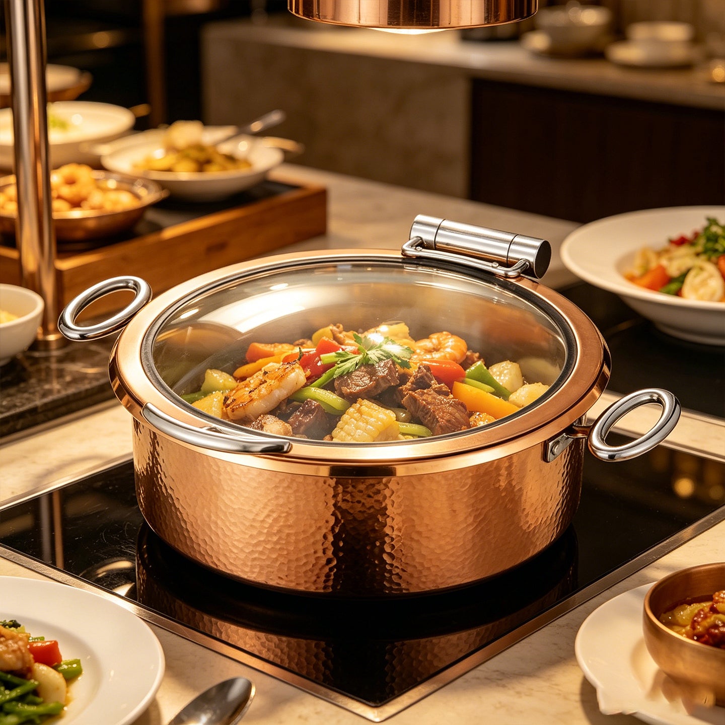 Edicel 5L Rectangular Stainless Steel Soft-close Chafing Dish | Alcohol Water Bath Food Warmer for Catering (Copy)